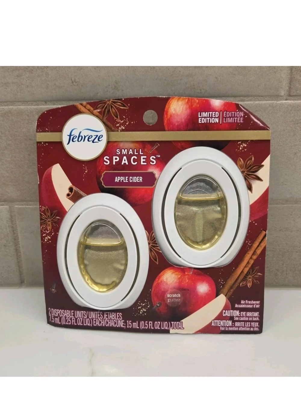 New Febreze Small Spaces Apple Cider Limited Edition Scent Air Fresheners 2 Pack